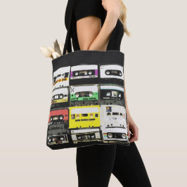 Bolsa Tote Anos 80 retro da cassete de banda magnética do