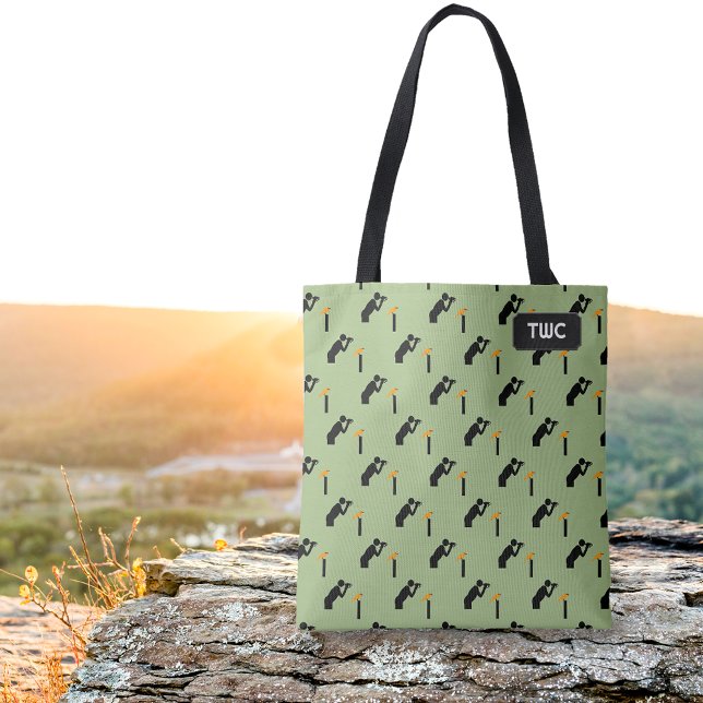 Bolsa Tote Antenas de aves - Ornitólogo & Bird - iniciais pró (Criador carregado)
