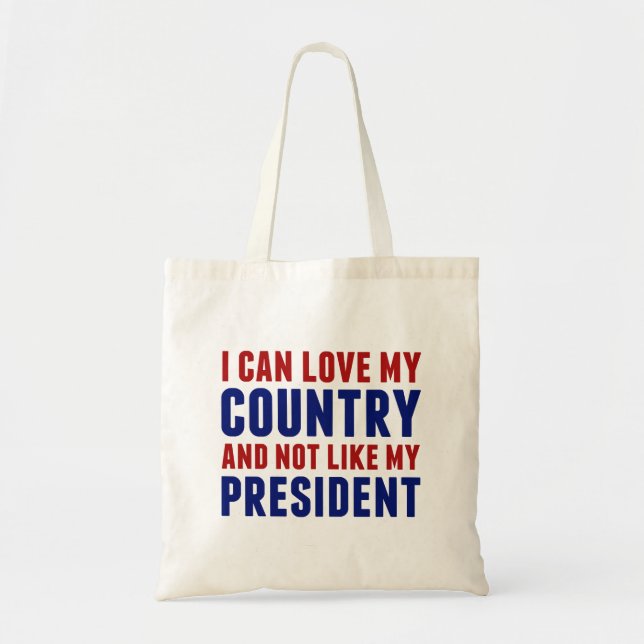 Bolsa Tote Anti Trump Patriótico Não Meu Presidente (Frente)