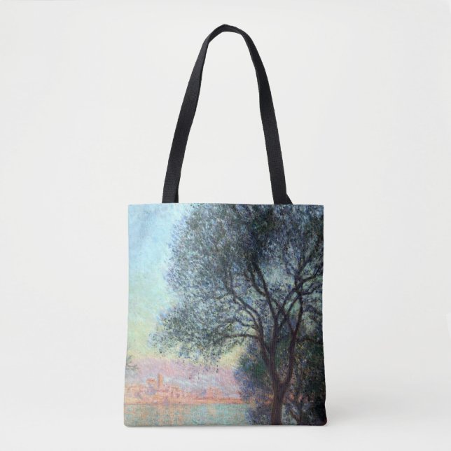 Bolsa Tote Antibes pela Manhã por Claude Monet (Frente)