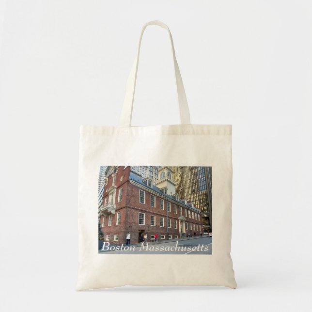 Bolsa Tote Antiga Casa Estadual em Boston (Frente)