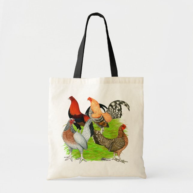 Bolsa Tote Antigo Quarteto de Jogo Inglês (Frente)