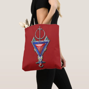Bolsa Tote antigo símbolo tribal de joias de berbere pendent