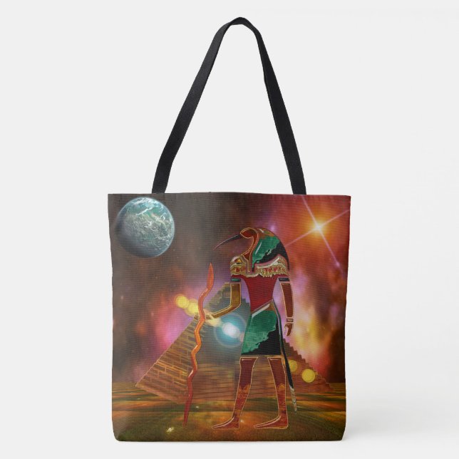 Bolsa Tote Antigos Segredos THOTH 3D egípcios (Frente)