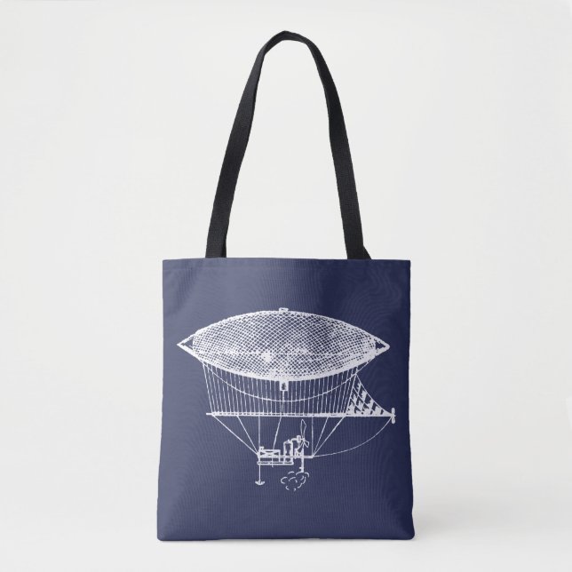 Bolsa Tote Antiguamente Steampunk Victorian Airship Dirigible (Frente)