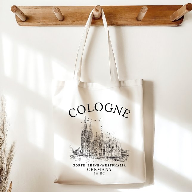 Bolsa Tote Antique Cologne Cathedral Germany Scenery (Criador carregado)