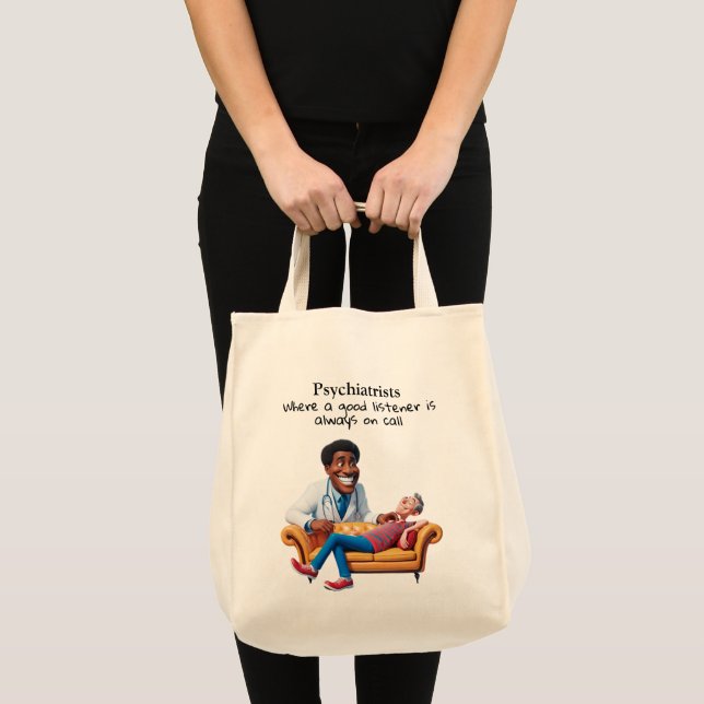 Bolsa Tote antistress psychiatrist doing psychotherapy  Freud (Frente (produto))