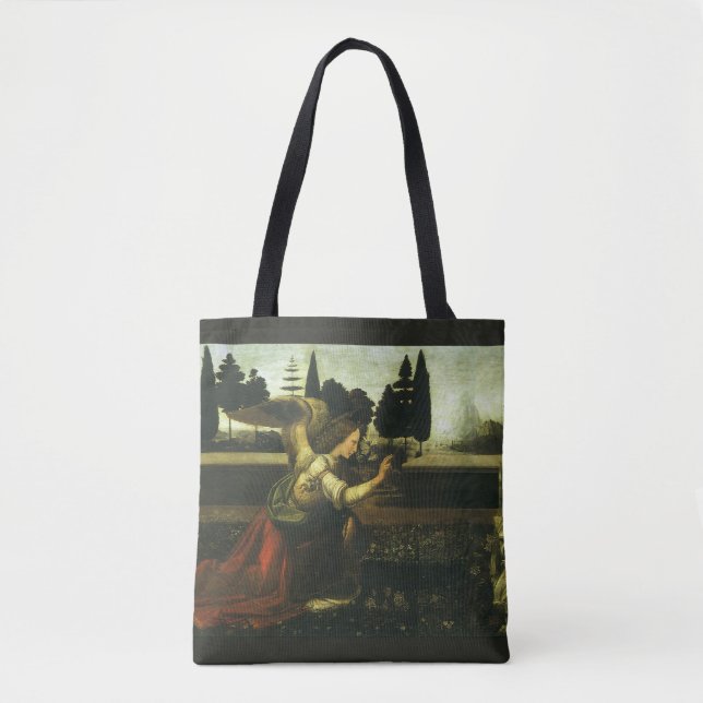 Bolsa Tote Anunciação de Leonardo da Vinci (Frente)