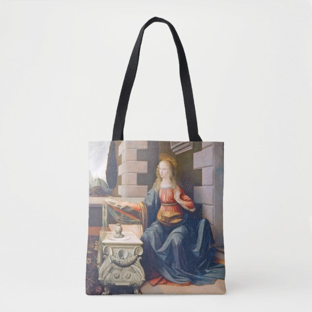 Bolsa Tote Anunciação, Leonardo da Vinci, 1472-1473 (Frente)