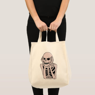 Bolsa Tote Anxious Skeleton Sketch