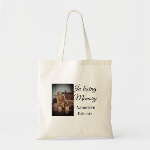 Bolsa Tote Ao amar a memória memorial keepape adicione nome d