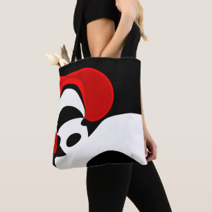 Bolsa Tote Ao Sr. Redd: Abstrato Preto, Branco e Vermelho