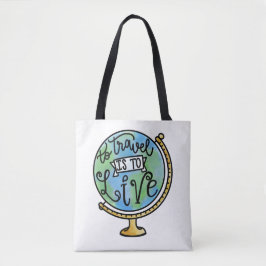 Bolsa Tote Ao Viagem é para viver (reversível)