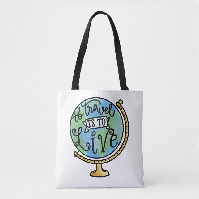 Bolsa Tote Ao Viagem é para viver (reversível) (Frente)