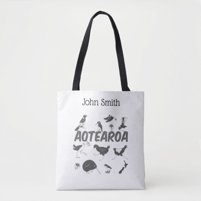 Bolsa Tote Aotearoa aves NZ (Frente)