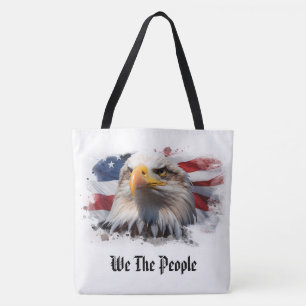 Bolsa Tote *~* AP27 Patriótica American Flag Bald Eagle