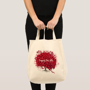 Bolsa Tote Apaixonar-se Felizmente Depois da Árvore Folhas Ve