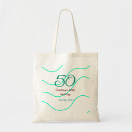Bolsa Tote Apelido vermelho verde para aniversário de 50 anos