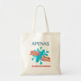 Bolsa Tote "Apenas água pro porco" citação de porco