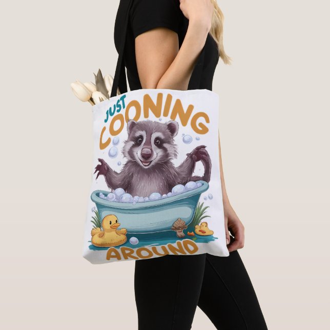 Bolsa Tote Apenas Clonagem, Aventura do tempo do Raccoon (Close Up)