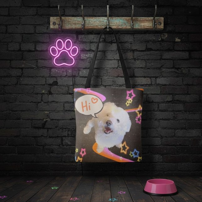 Bolsa Tote Apenas Dizendo "Oi" (Criador carregado)