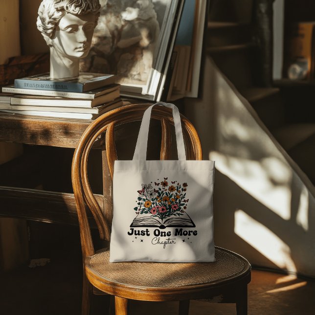 Bolsa Tote Apenas Mais Um Capítulo Floral Livro (Criador carregado)