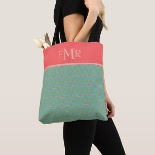 Bolsa Tote Apenas pontos felizes no Monograma das Cordas