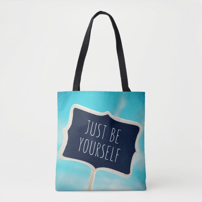 Bolsa Tote Apenas seja você mesmo (Frente)