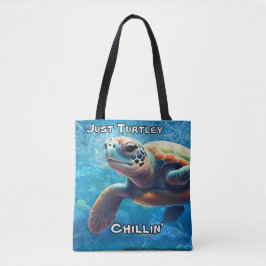 Bolsa Tote Apenas Turtley Chillin' - Vida Costeira de Tartaru
