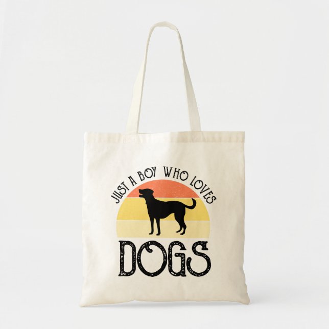 Bolsa Tote Apenas um garoto que ama cachorros (Frente)