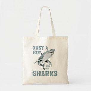 Bolsa Tote Apenas um garoto que ama o Shark Lover