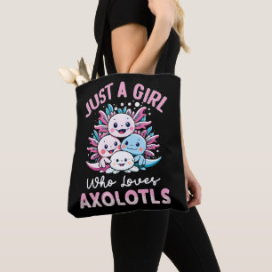 Bolsa Tote apenas uma garota que ama Axolotls