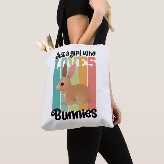 Bolsa Tote Apenas uma garota que ama Bunnies Páscoa Coelhinha (Close Up)