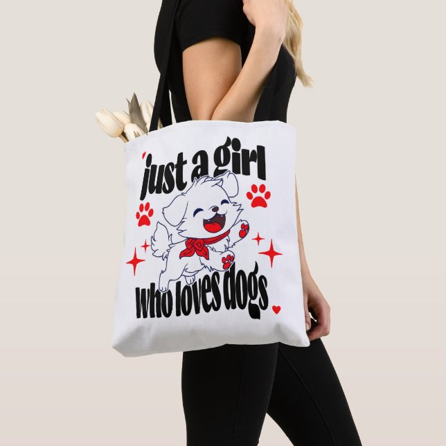 Bolsa Tote Apenas uma garota que ama cachorros (Close Up)