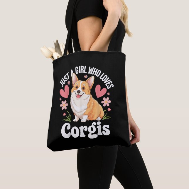 Bolsa Tote Apenas uma garota que ama Corgis (Close Up)