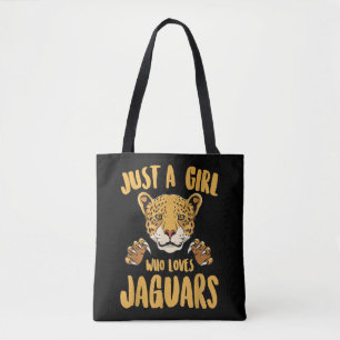 Bolsa Tote Apenas uma garota que ama onças engraçadas mulhere