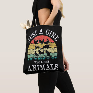 Bolsa Tote Apenas Uma Menina Que Ama Animais - Fofo & Comoven
