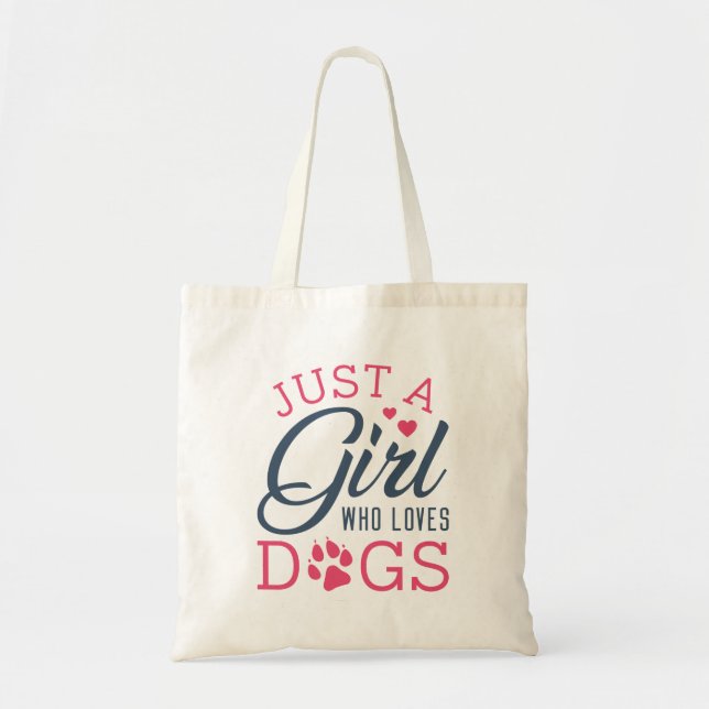Bolsa Tote Apenas Uma Menina Que Ama Cachorros (Frente)