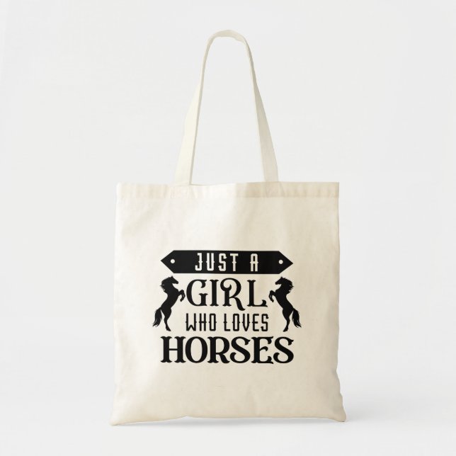 Bolsa Tote Apenas Uma Menina Que Ama Cavalos (Frente)
