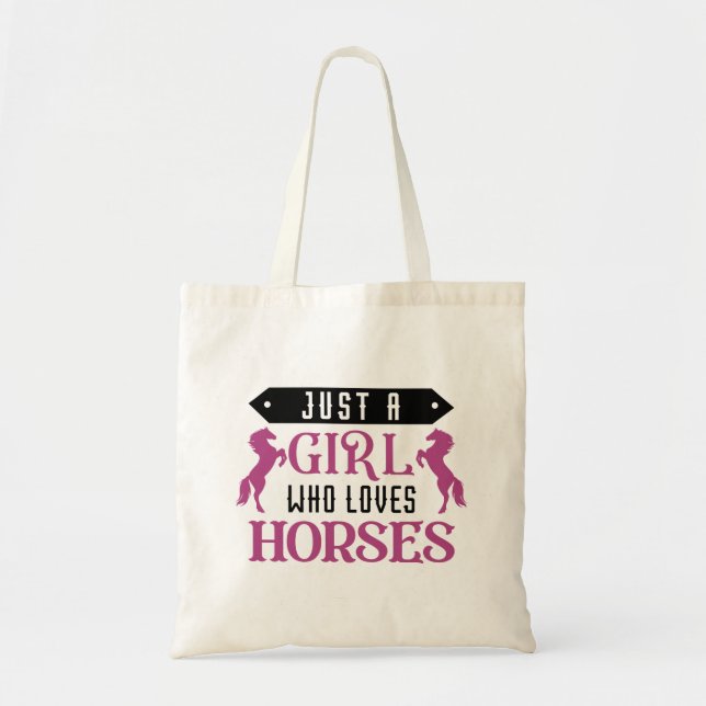 Bolsa Tote Apenas Uma Menina Que Ama Cavalos (Frente)