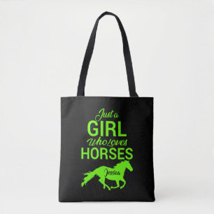 Bolsa Tote Apenas Uma Menina Que Ama Cavalos Personalizados