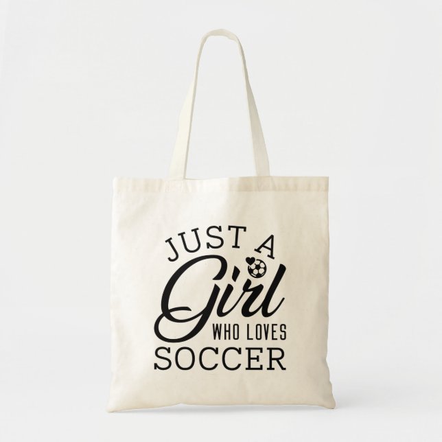 Bolsa Tote Apenas Uma Menina Que Ama Futebol (Frente)