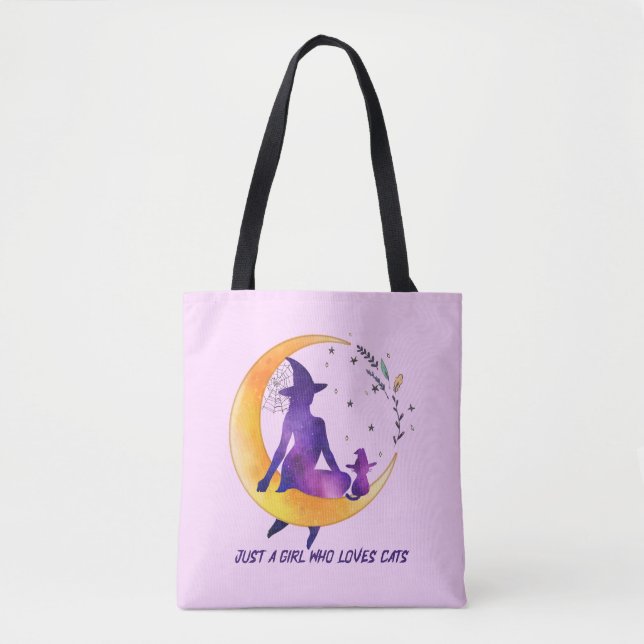 Bolsa Tote Apenas Uma Menina Que Ama Gato (Frente)