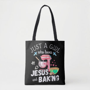 Bolsa Tote Apenas Uma Menina Que Ama Jesus E Baking - Chr Eng