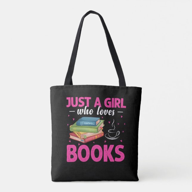 Bolsa Tote Apenas Uma Menina Que Ama Livros (Verso)