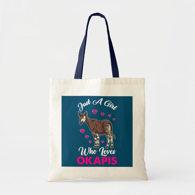Bolsa Tote Apenas Uma Menina Que Ama Okapis (Frente)