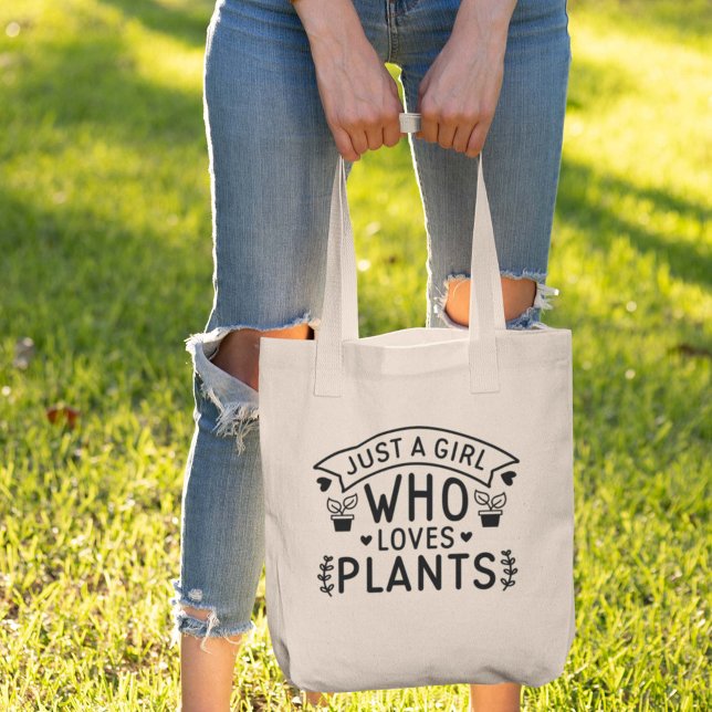 Bolsa Tote Apenas Uma Menina Que Ama Plantas (Criador carregado)