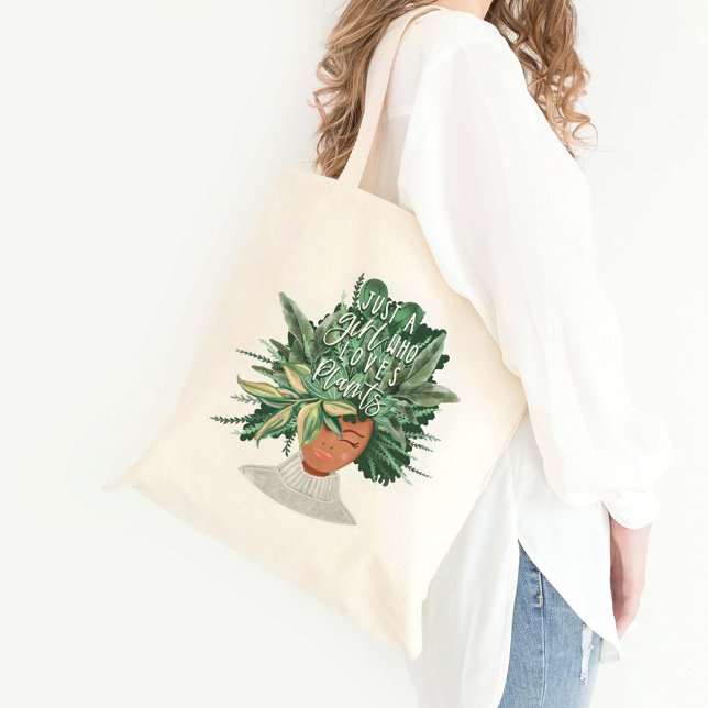 Bolsa Tote Apenas Uma Menina Que Ama Plantas | Senhora das Pl (Criador carregado)