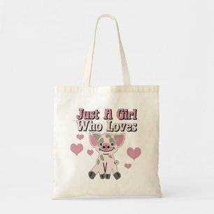 Bolsa Tote Apenas Uma Menina Que Ama Suínos