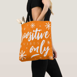 Bolsa Tote Apenas Vibes Positivas De Alta Superação Manuscrit